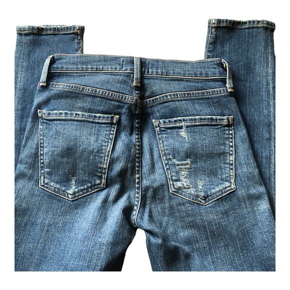 AGoldE Sophie Distressed Light Wash High Rise Skinny Jean, Light Indigo Wash, 24 - Picture 15 of 16